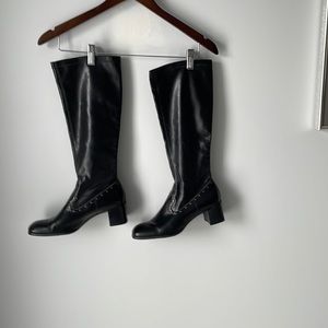 Franco Sarto Ladies Pull On Black Boots 7.5M